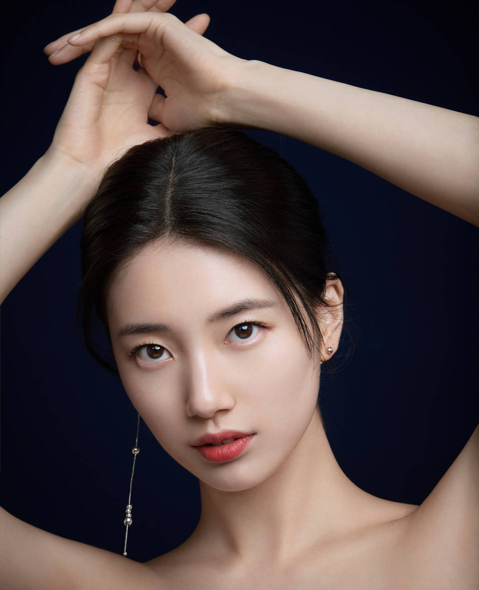 秀智盘发造型气质优雅 眉目如画展现美貌