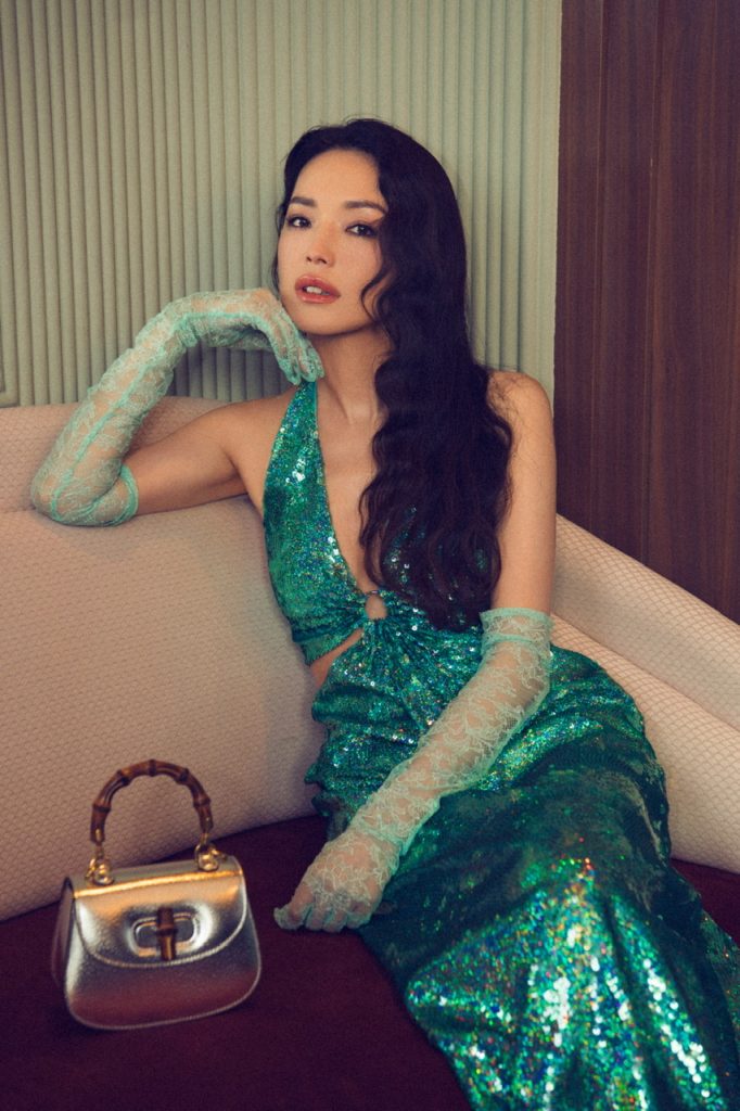 舒淇穿亮片绿裙似美人鱼 笑容迷人魅力满分
