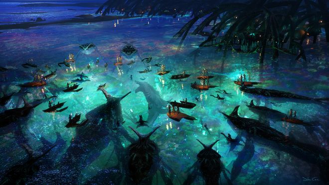 《阿凡达3》发布五张概念图，展示多种新飞行生物和新部落