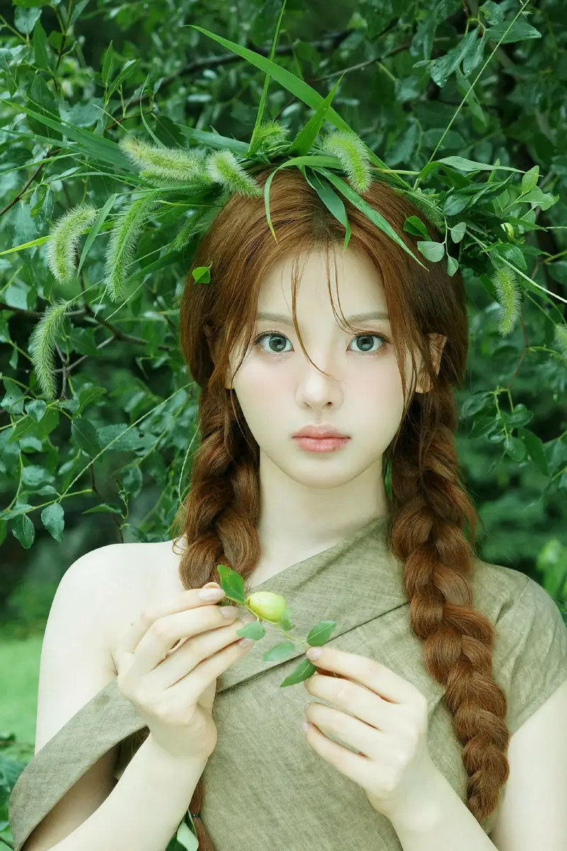 杨超越化身野生森系少女灵气十足！表情呆萌可爱超养眼