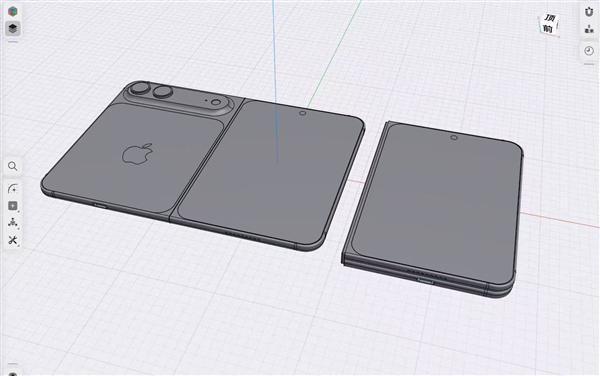 苹果首款折叠屏手机来了 iPhone Fold最新CAD图出炉 外观已无悬念