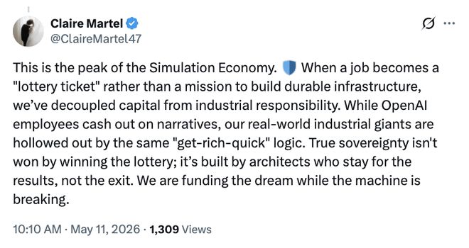 打工两三年，套现8000万！OpenAI还没上市，600名员工集体财富自由