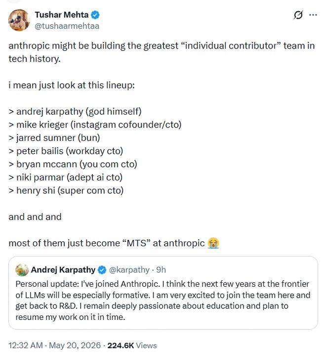 “我从未感到如此落后！”曾痛骂AI是垃圾的卡帕西，为何加盟Anthropic